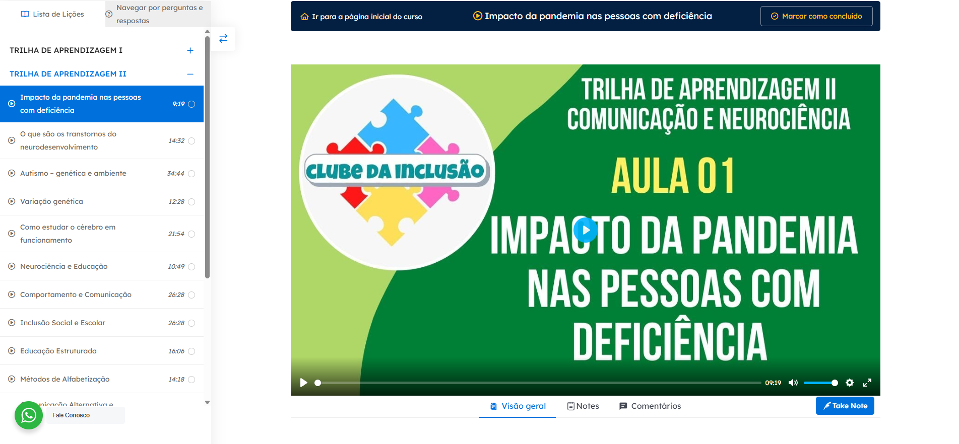 Plataforma de Cursos Clube da Inclusão